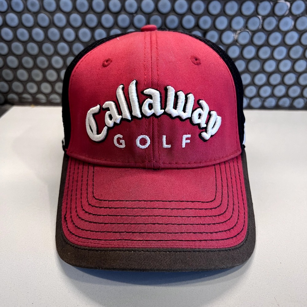Callaway Hat Cap Strap‎ Back Red Black Golf Golfer Casual Mens Golfing